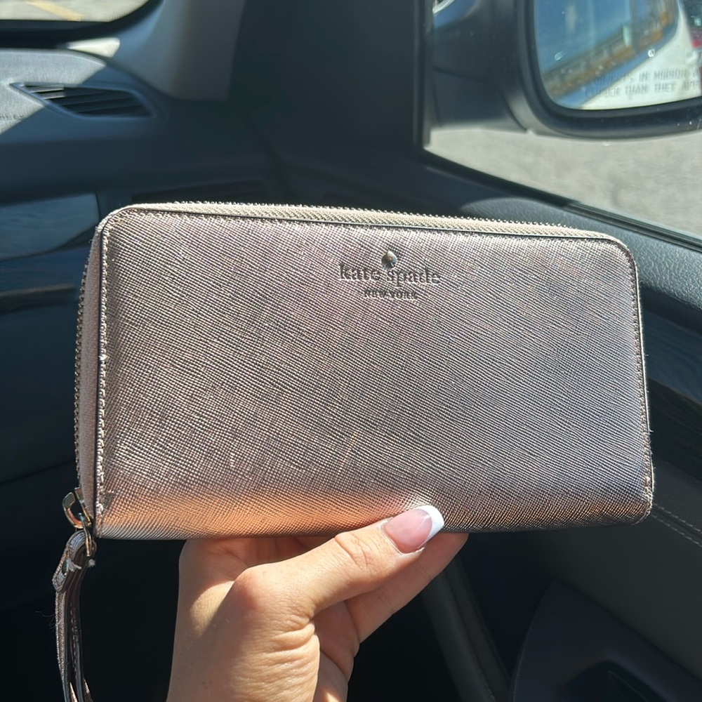 Kate spade rose gold wallet/handbag